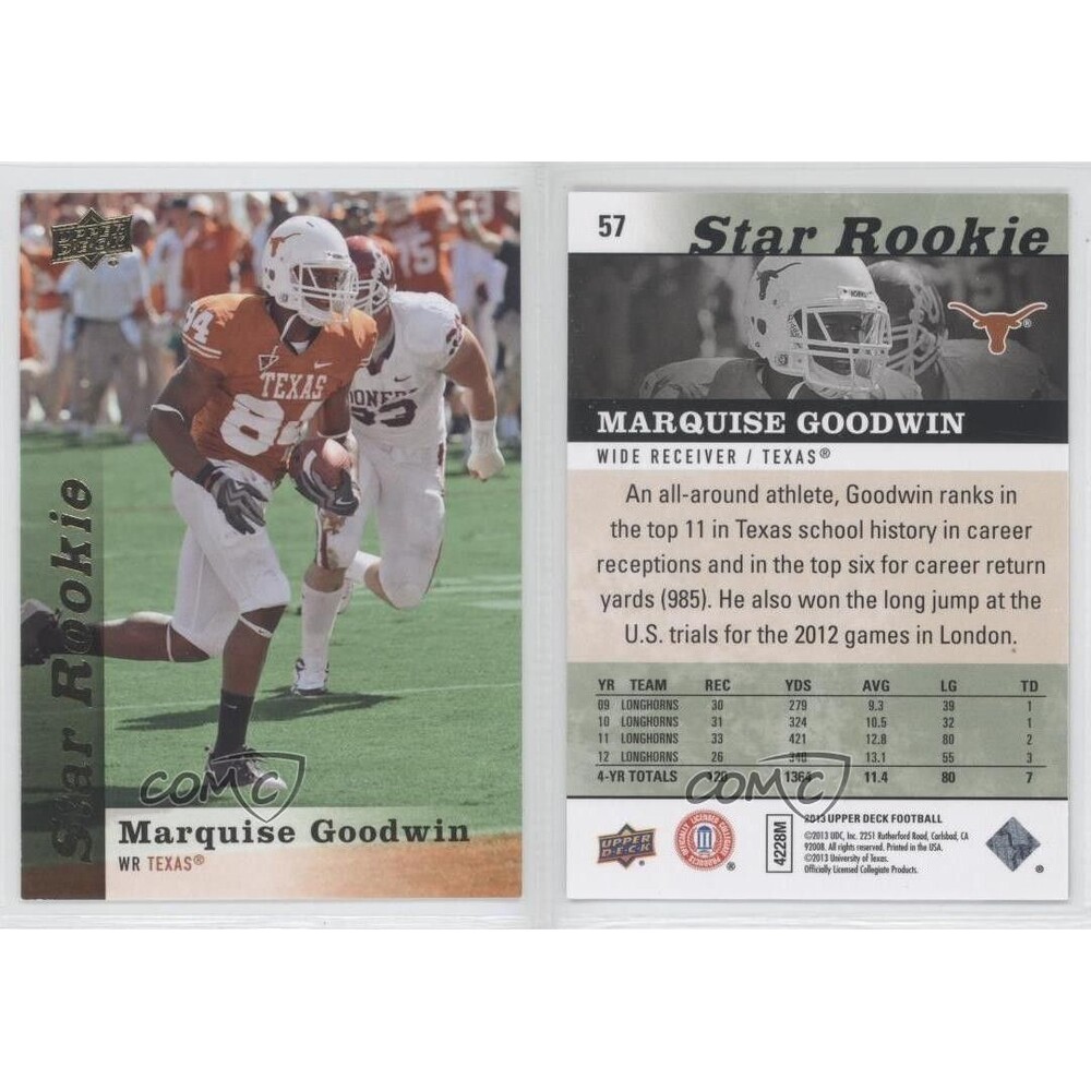 2013 Upper Deck Star Rookie Marquise Goodwin #57 Rookie RC